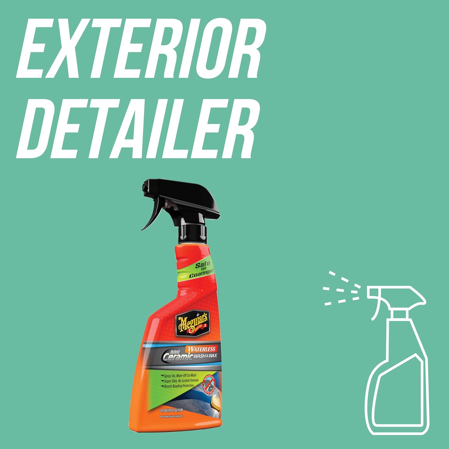 Thumbnail 1 de Meguiar’s Hybrid Ceramic Waterless Wash & Wax – Trockenwäsche mit Keramikwachsschutz, 710 ml (G251024EU)