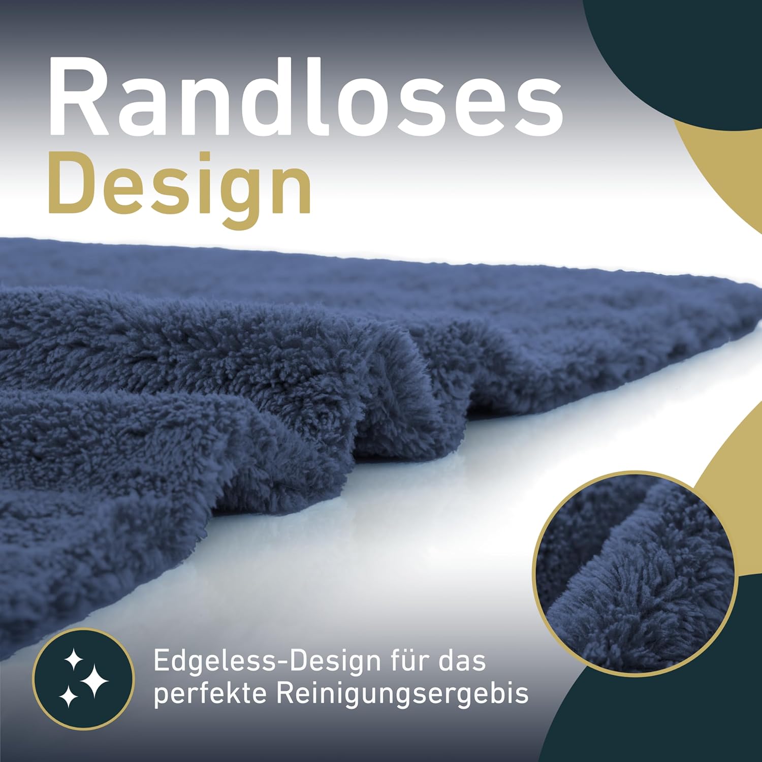 Detalle de Aurum-Performance Auto-Poliertuch 2er Set – randlos, speichert Lack schonend, 40x40 cm