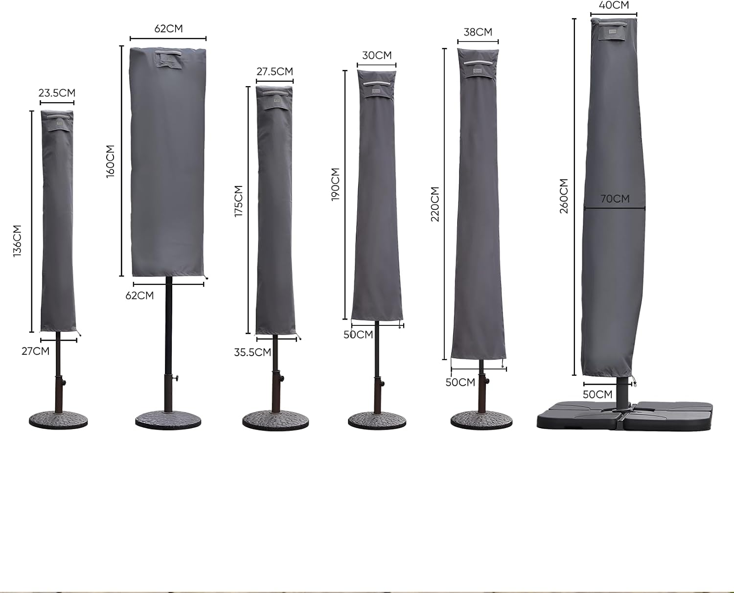 Thumbnail 6 de Sekey Custodia Ultra Resistente per Ombrello 260x65cm