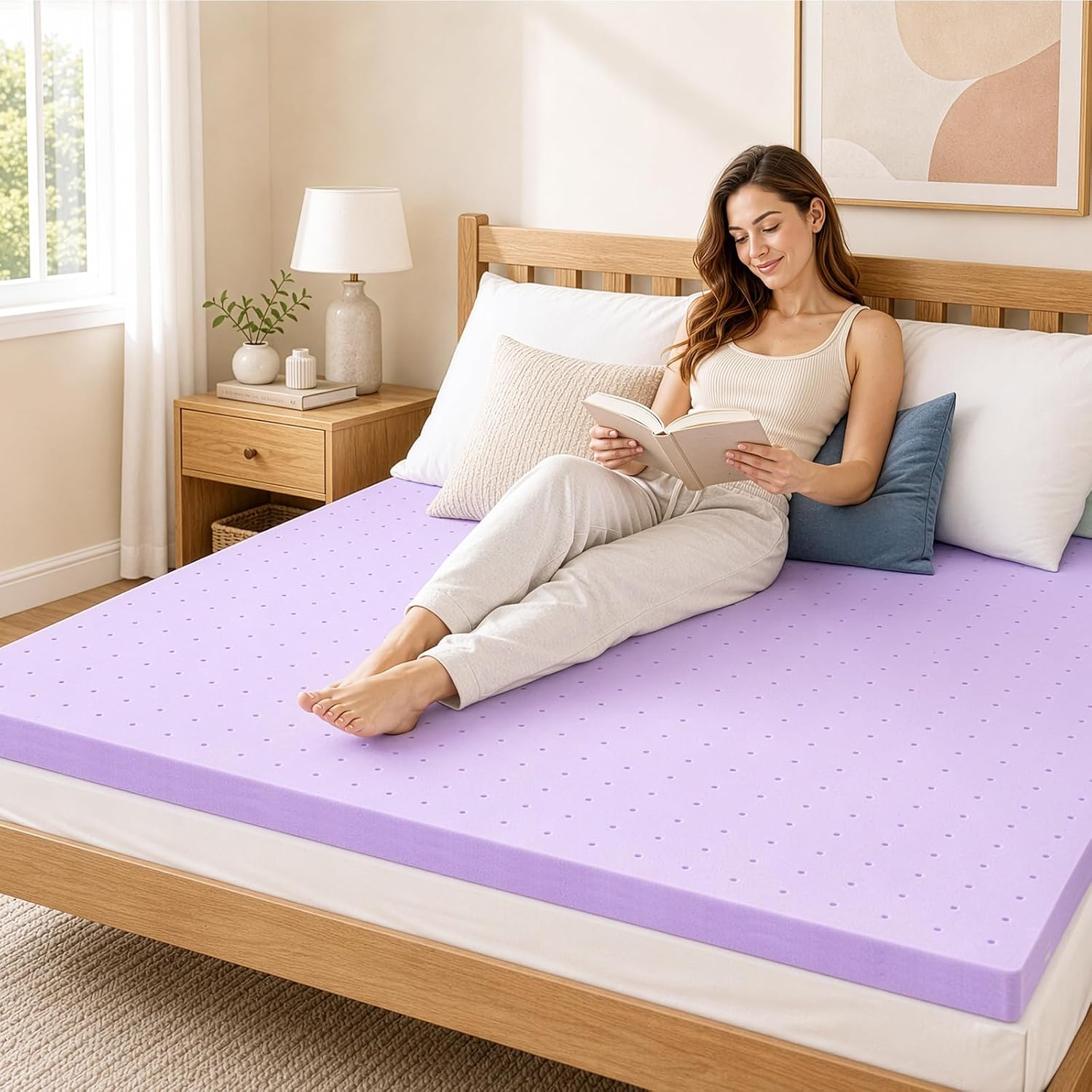 Thumbnail 6 de Sweetcrispy Memory Foam Mattress Topper 1.5-Inch