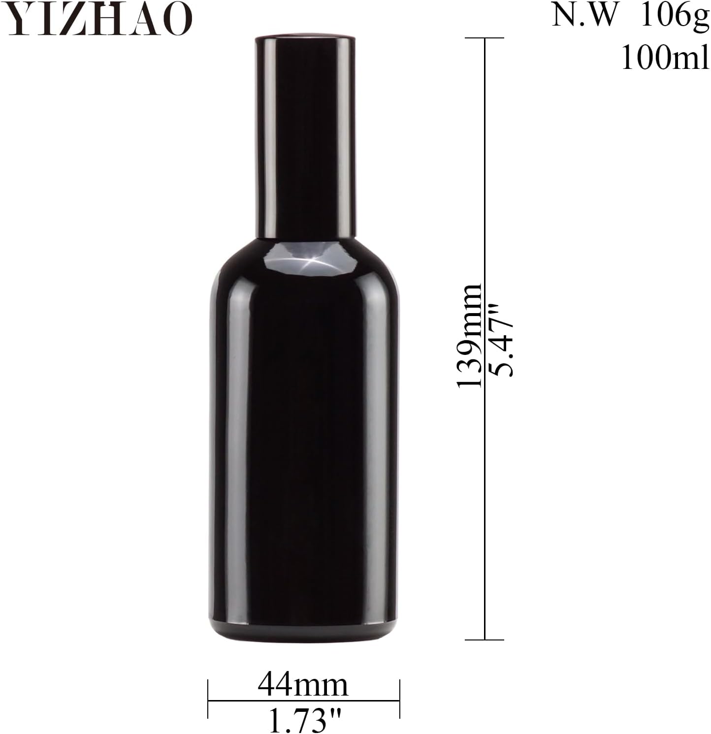 Thumbnail 1 de YIZHAO Schwarz Sprühflasche 100ml – Glasflasche mit Zerstäuber, 9er Set