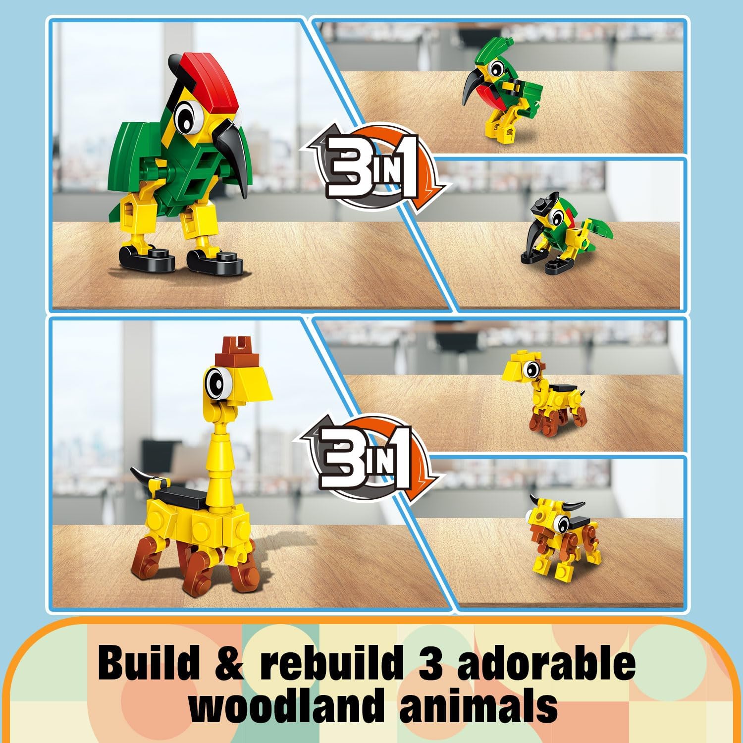 Thumbnail 2 de TWERF Valentines 20 Pack Mini Animal Blocks