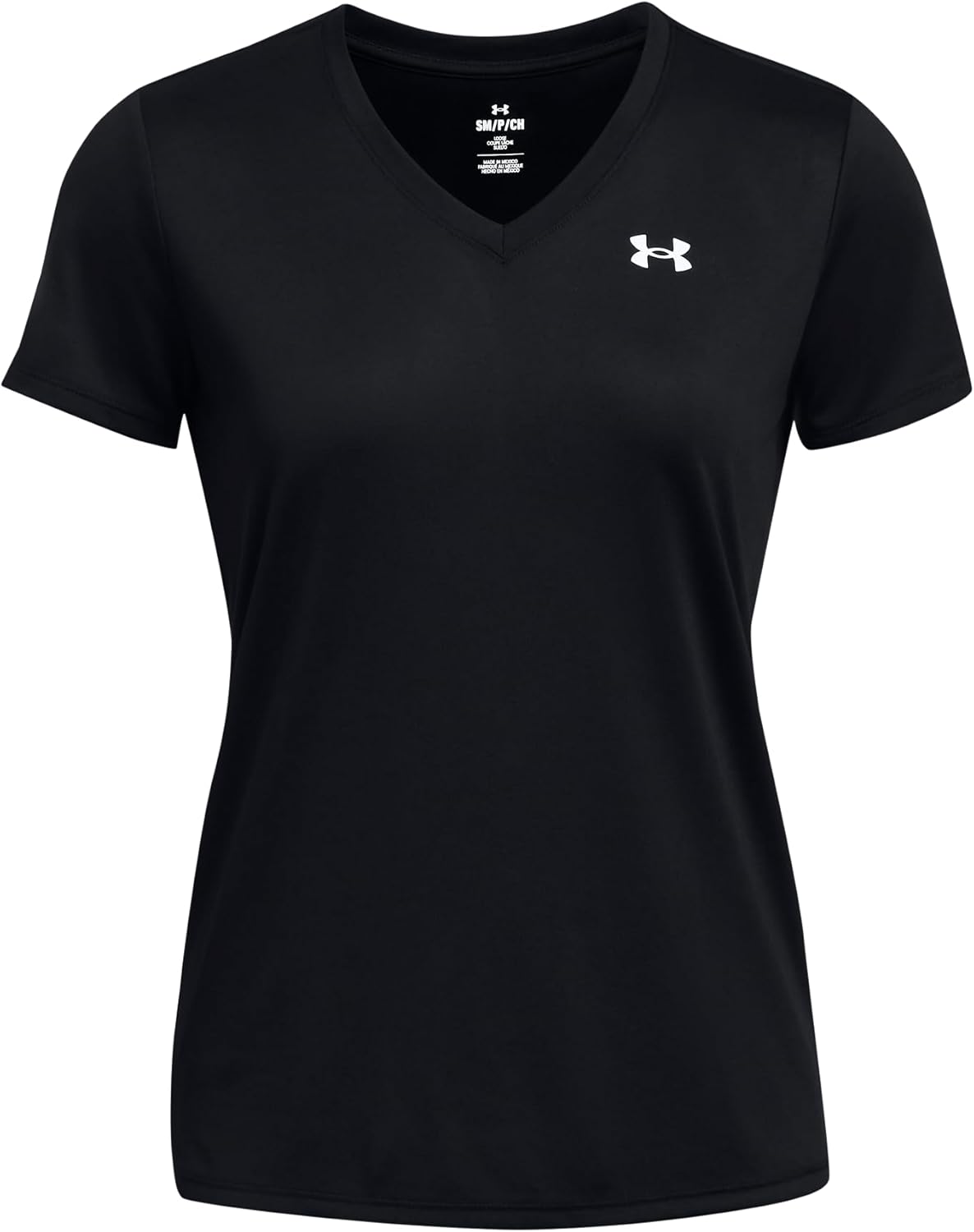 Detalle de Under Armour Damen Tech Short Sleeve V-Neck T-Shirt – leicht, flexibel und kühl im Training