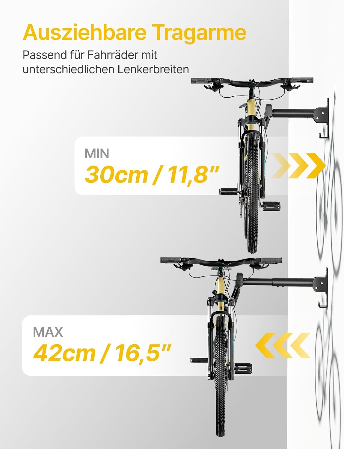 Thumbnail 2 de monTEK Fahrrad-Wandhalterung 30 kg Tragfähigkeit