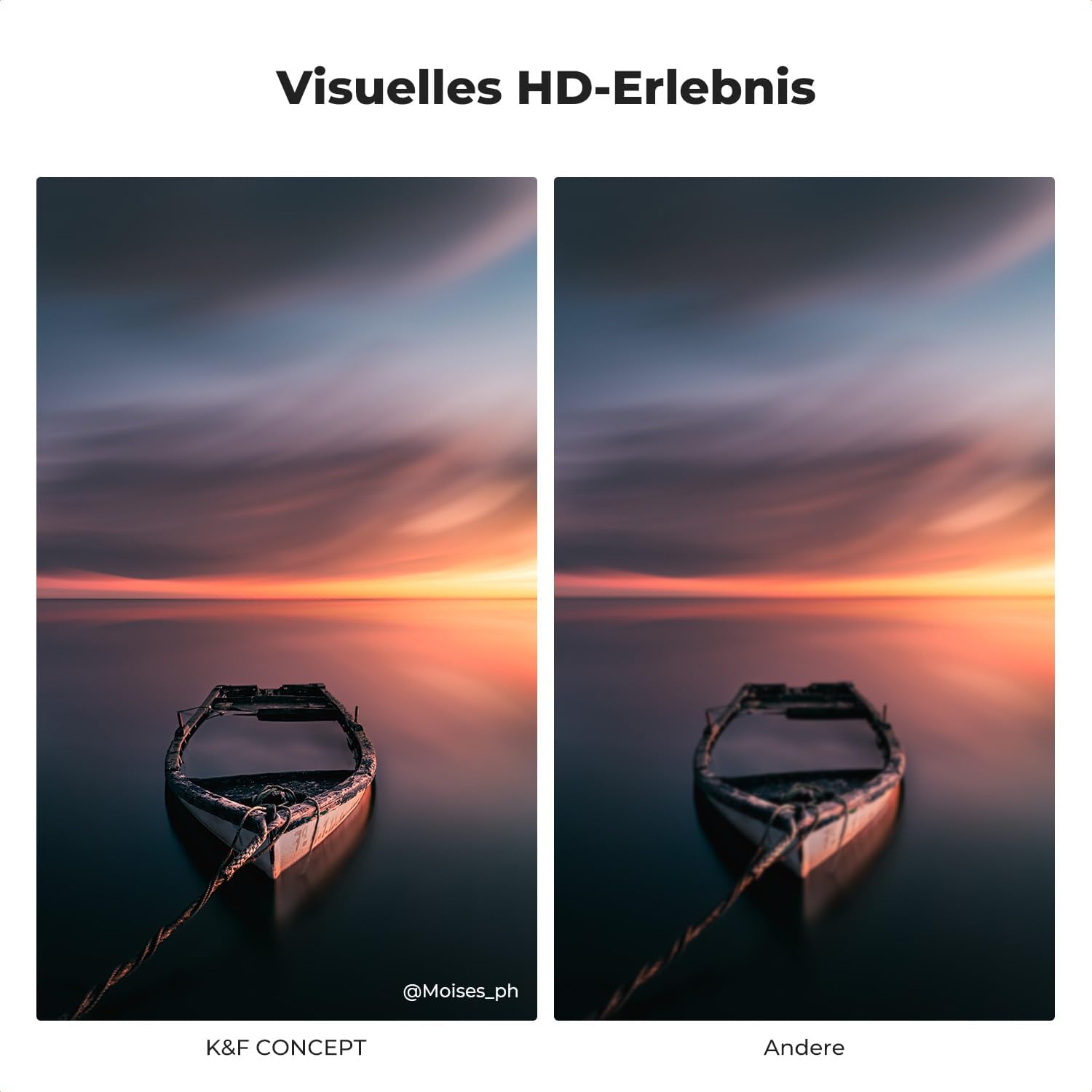 Thumbnail 4 de K&F CONCEPT Magnetic Filter Set 77mm – Schnellwechsel Magent System mit GND8, ND8, ND64, ND1000 inklusive Magnetring und Tasche