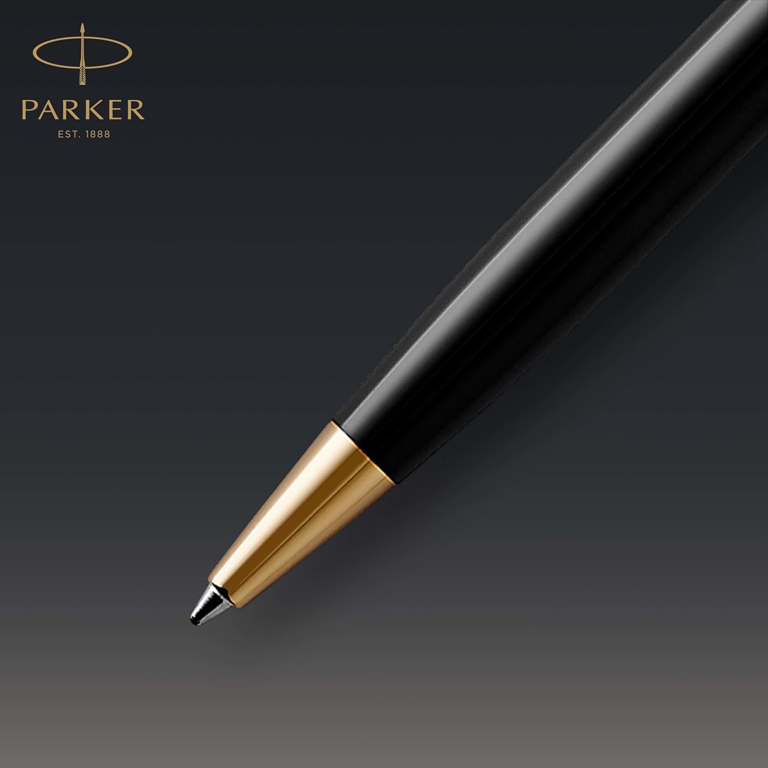 Thumbnail 2 de Parker Sonnet bolígrafo negra dorada punta media