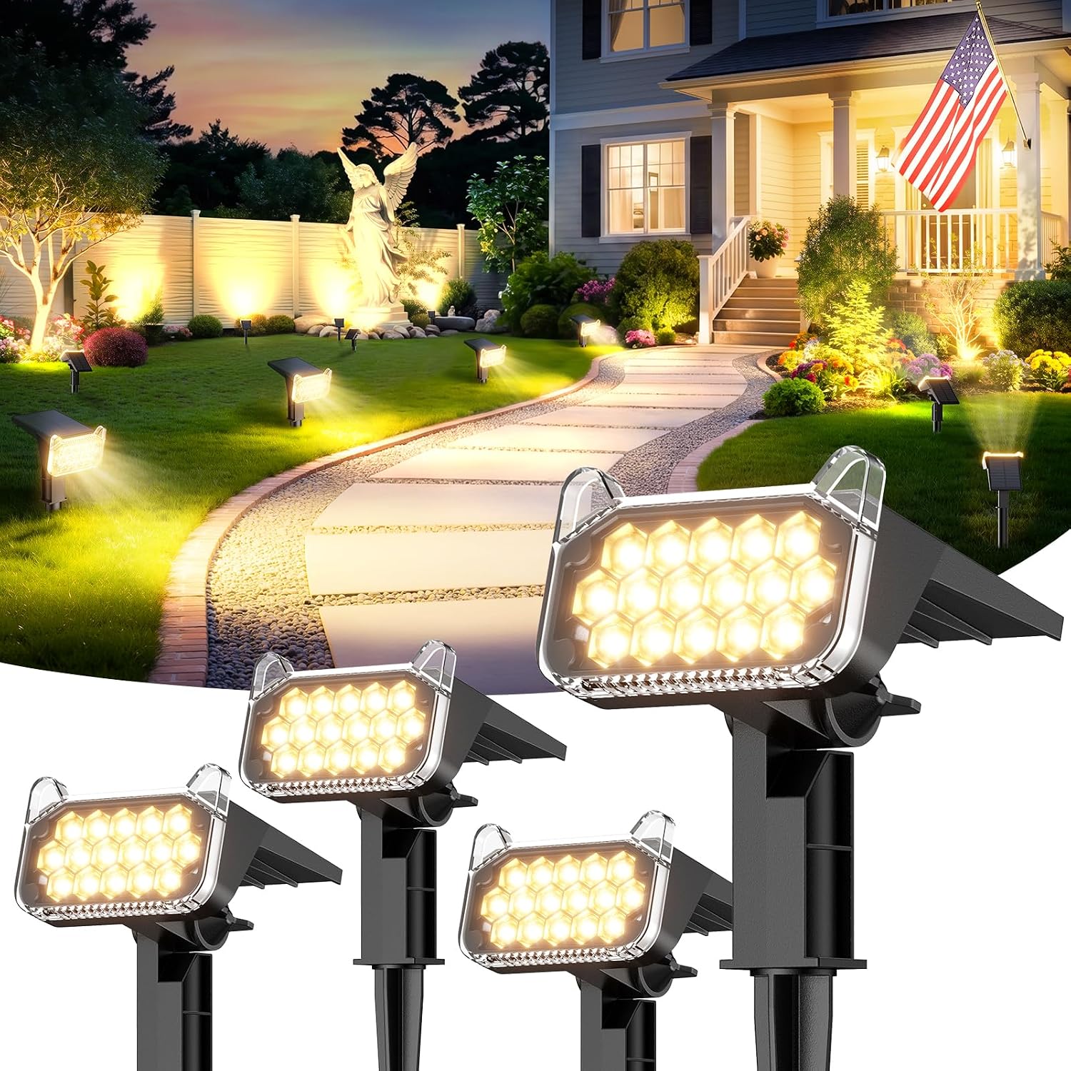 Detalle de Solar Spotlights, 4-Pack