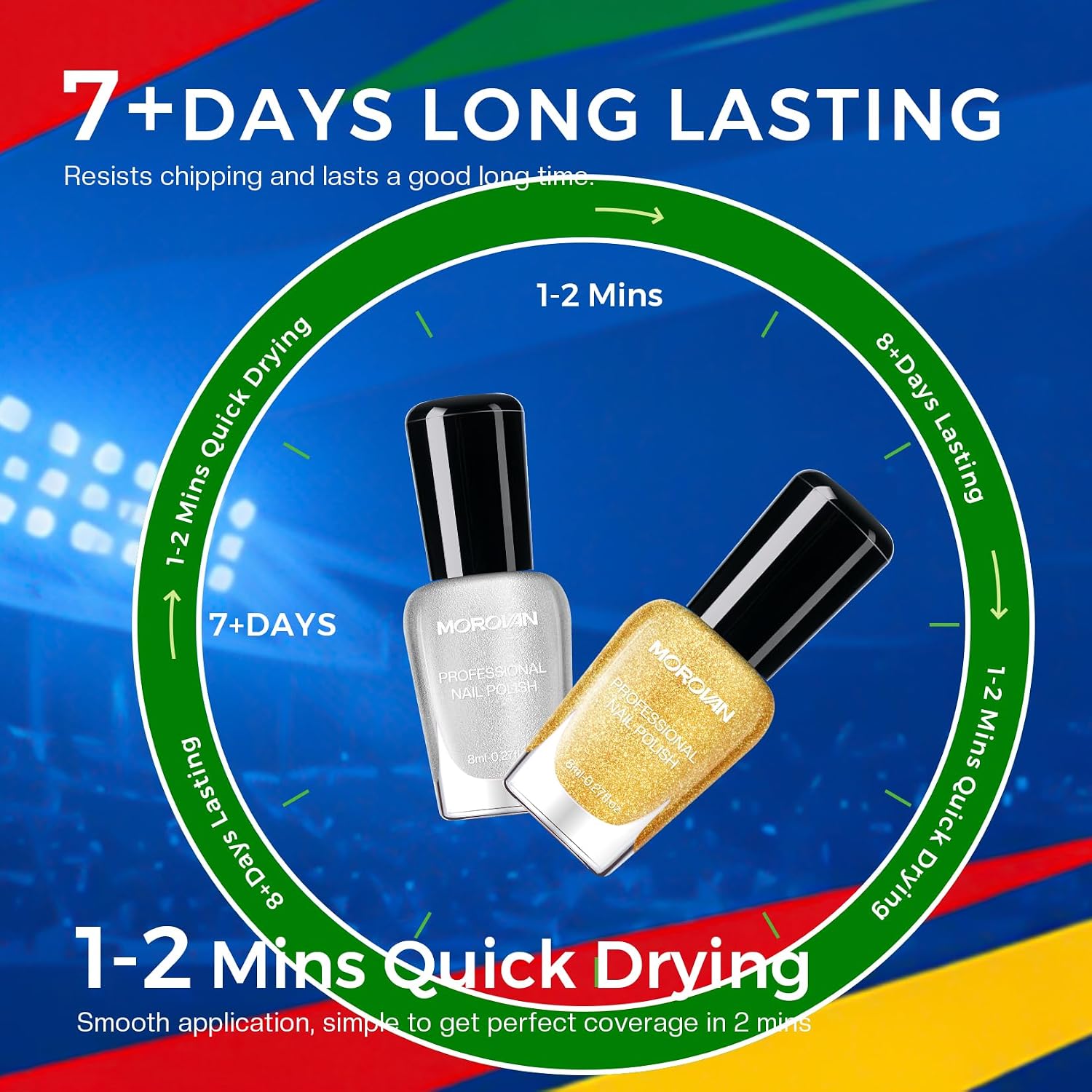 Detalle 2 de Morovan Nail Polish Set, 6 Colors