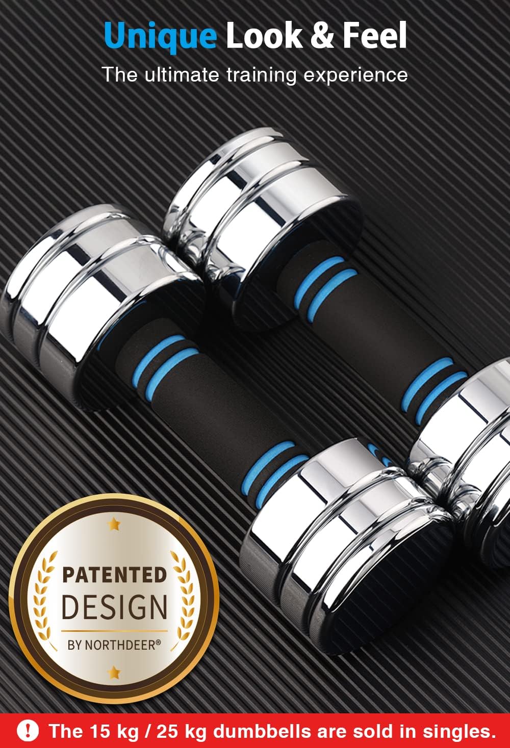 Thumbnail 2 de Northdeer Steel Dumbbells Ultracompact 2.5–25kg