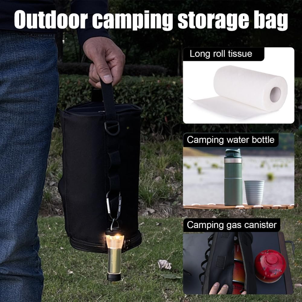 Detalle de Camping Toilet Paper Holder: Waterproof, Foldable Hanging Roll Storage for Home, Car, Tent and Office