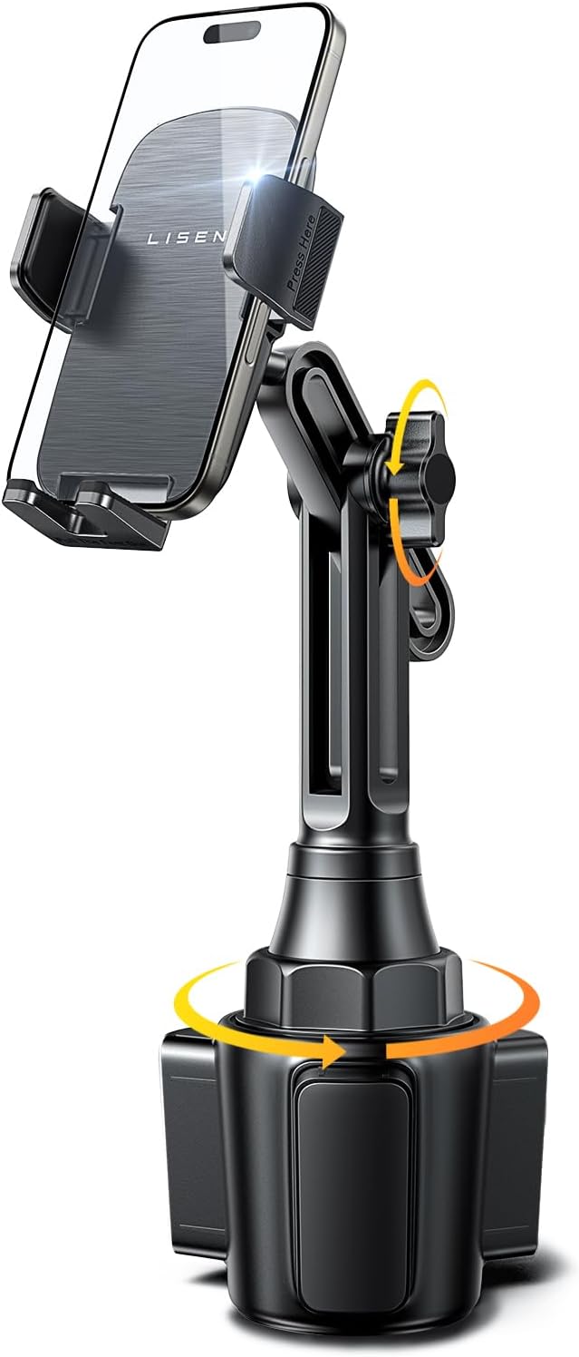 Detalle de LISEN Upgraded Cup Holder Phone Mount 360°