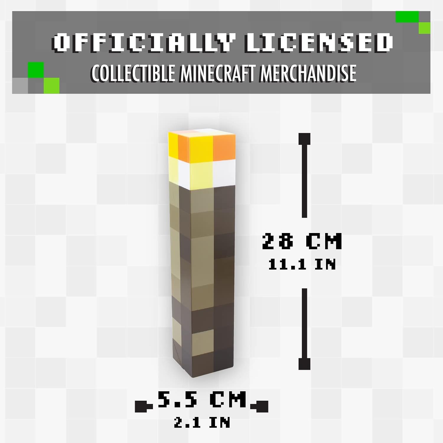 Thumbnail 3 de Paladone Minecraft Torch Light – Officially Licensed, 13cm, 2 Lighting Modes, 2 Use Modes
