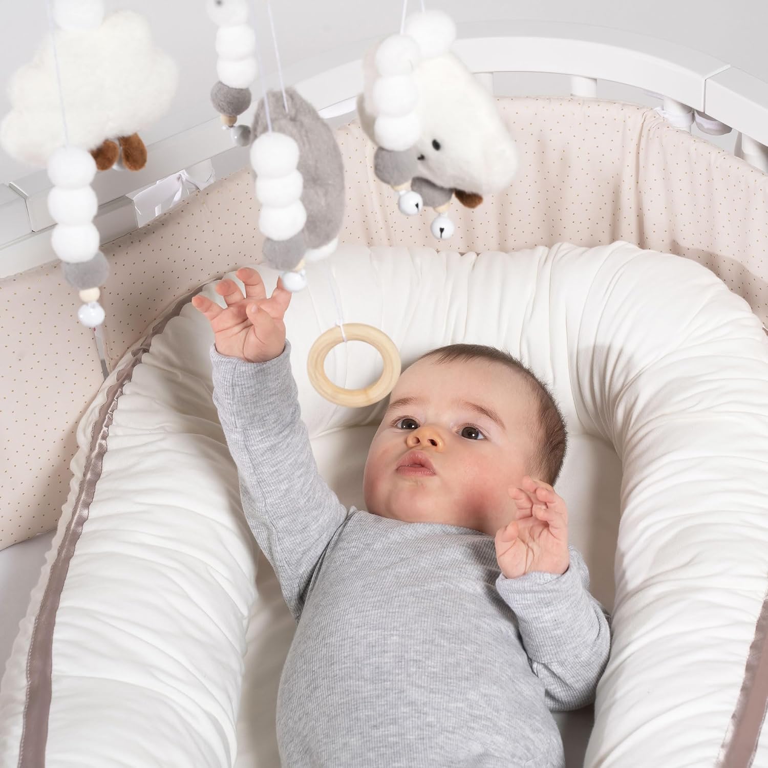 Thumbnail 6 de babybay Babybay_100637 – przenośny uchwyt do łóżeczka, okrągłe pręty, szary