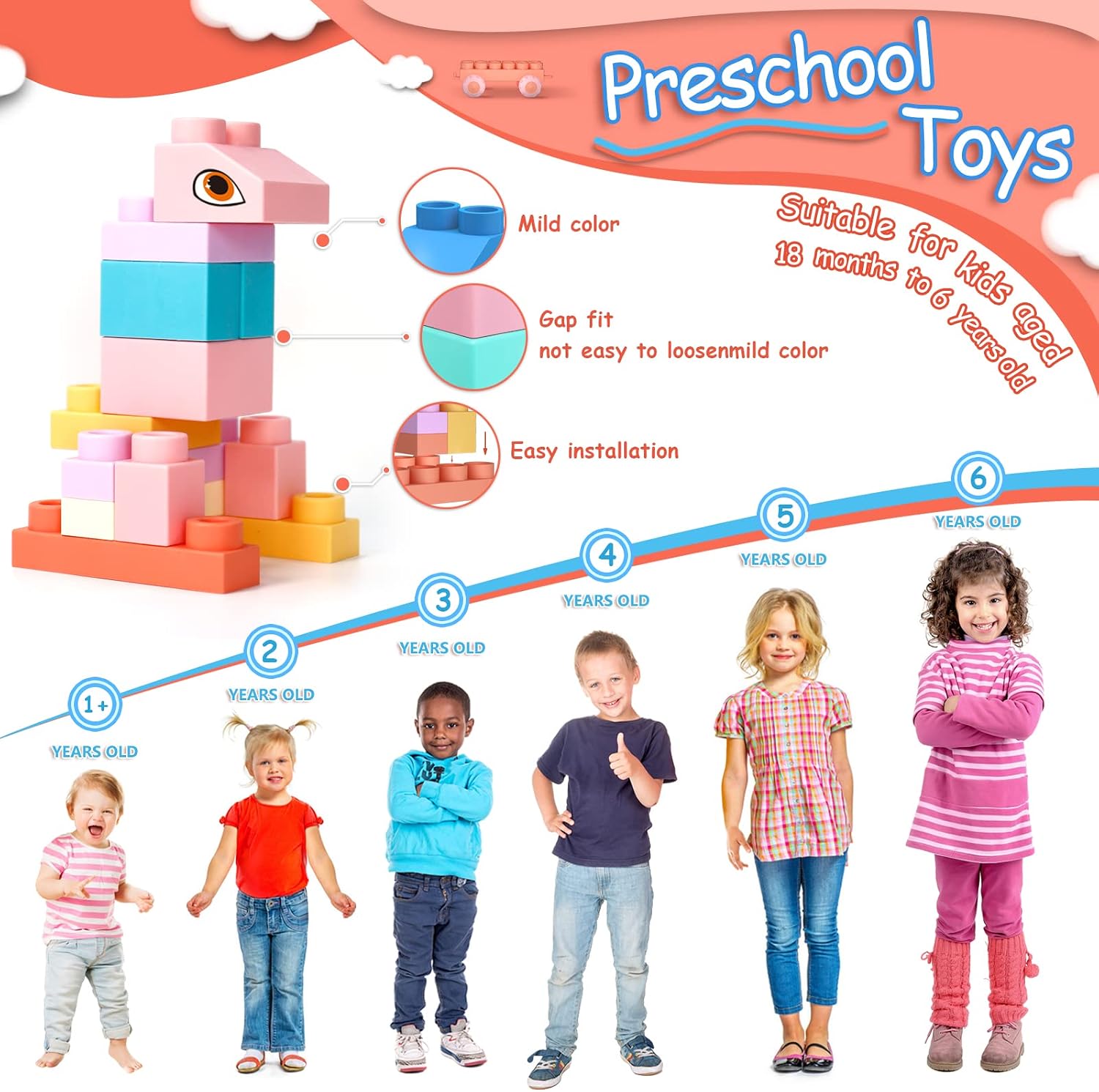 Thumbnail 4 de Top STEM 78-Piece Soft Building Blocks for Toddlers 🧩