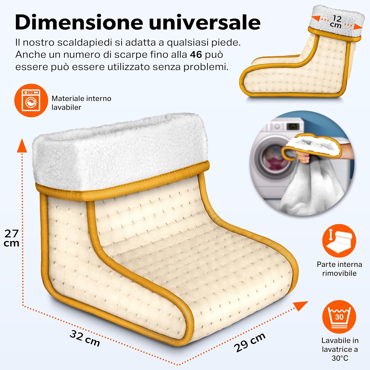 Thumbnail 4 de Sinnlein Scaldapiedi: Scaldapiedi elettrico a 6 temperature, spegnimento automatico e design pieghevole