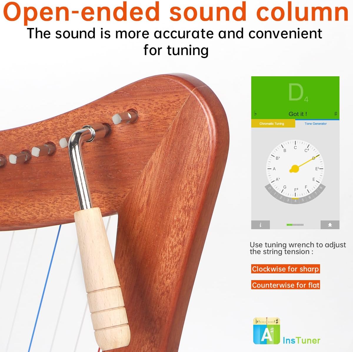 Thumbnail 3 de AKLOT Lyre Harp, 15 Strings