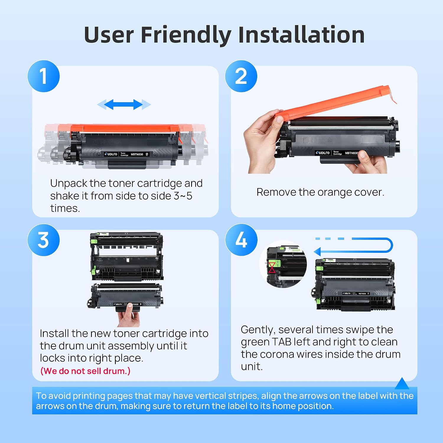 Thumbnail 6 de SUDLTO TN830XL Compatible Black Toner Cartridges for Brother Printers