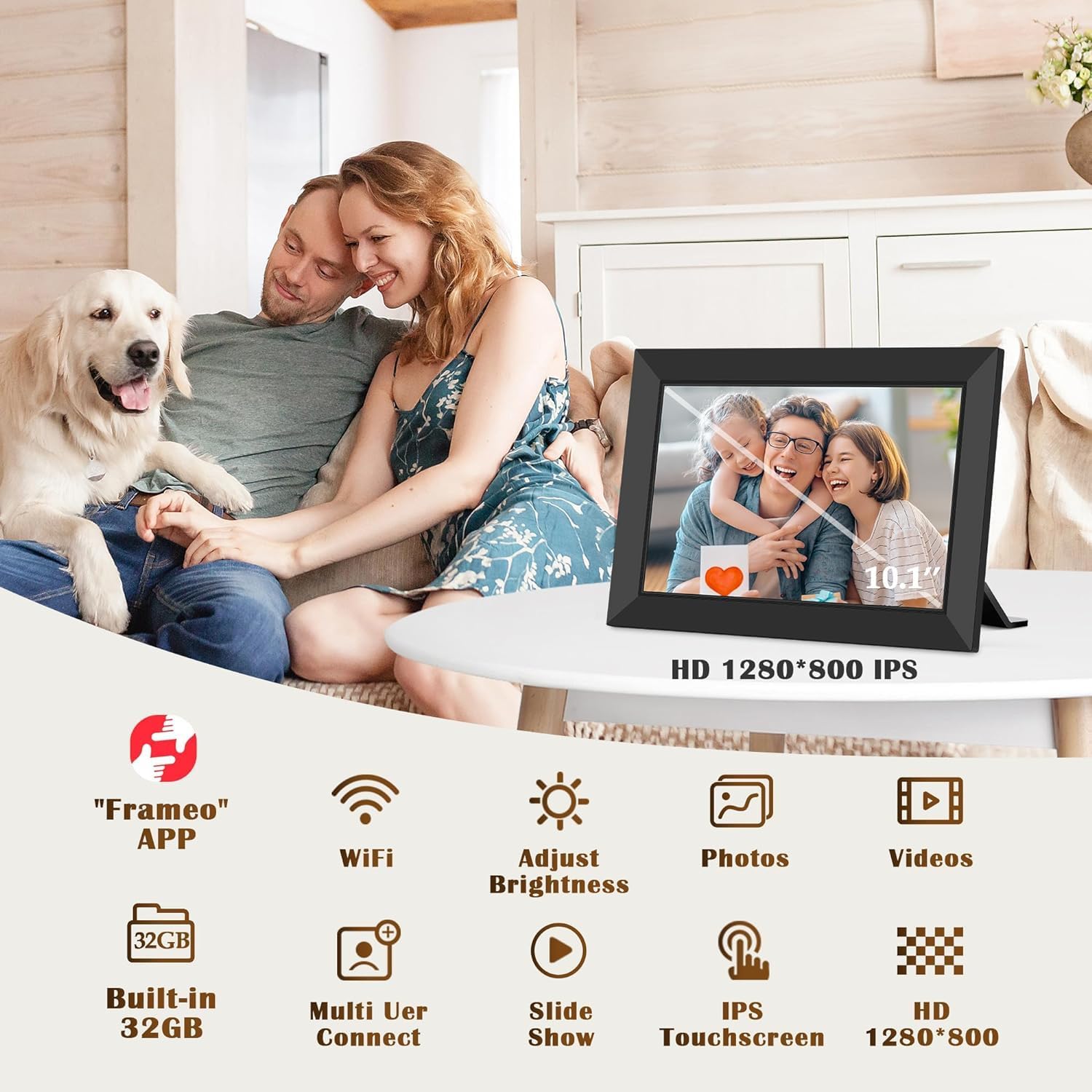 Thumbnail 6 de Frameo 10,1 Zoll WLAN Digitaler Bilderrahmen