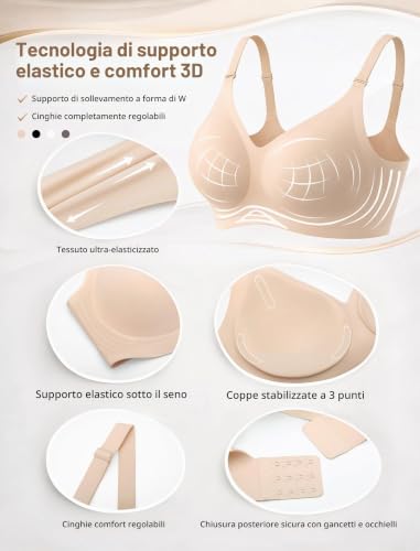 Detalle de EIISSION Reggiseno Donna Senza Ferretto Seamless Comfort Classico Bustier