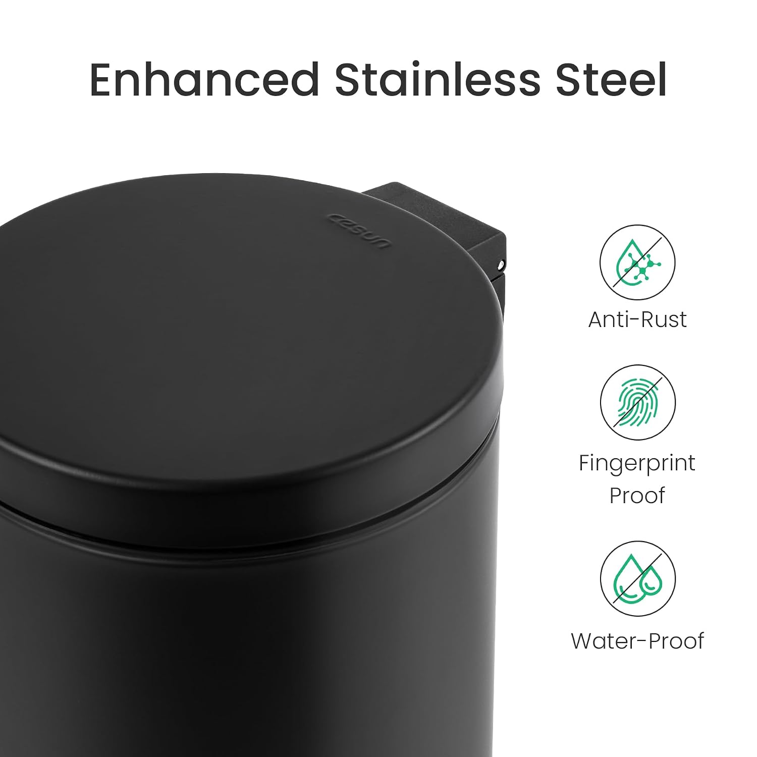 Thumbnail 2 de Cesun Small Round Bathroom Trash Can, 1.2-Gallon