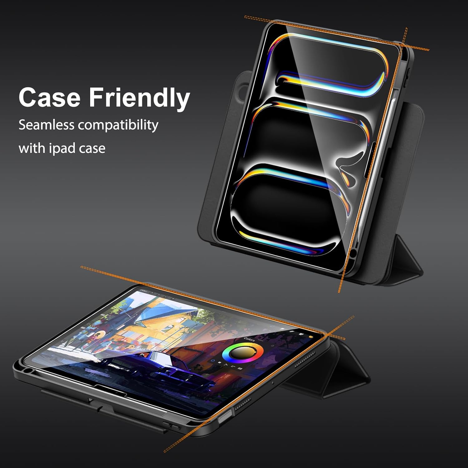 Detalle 2 de SPARIN 2 Stück Panzer Schutz Glas für iPad Pro 13 Zoll M5 (2025) / M4 (2024) – HD-Klar, 9H, Auto-Installation