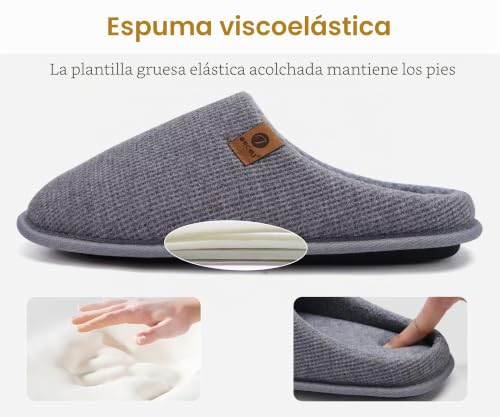 Thumbnail 4 de ONCAI Zapatillas de casa para hombre, talla 43, espuma viscoelástica y suela de goma