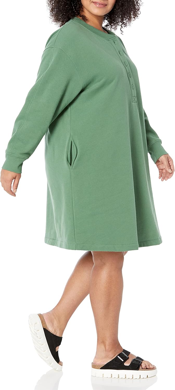 Thumbnail 6 de Amazon Essentials Damen Henley-Sweatshirtkleid aus Strick – vielseitig, bequem und übergrößenfreundlich