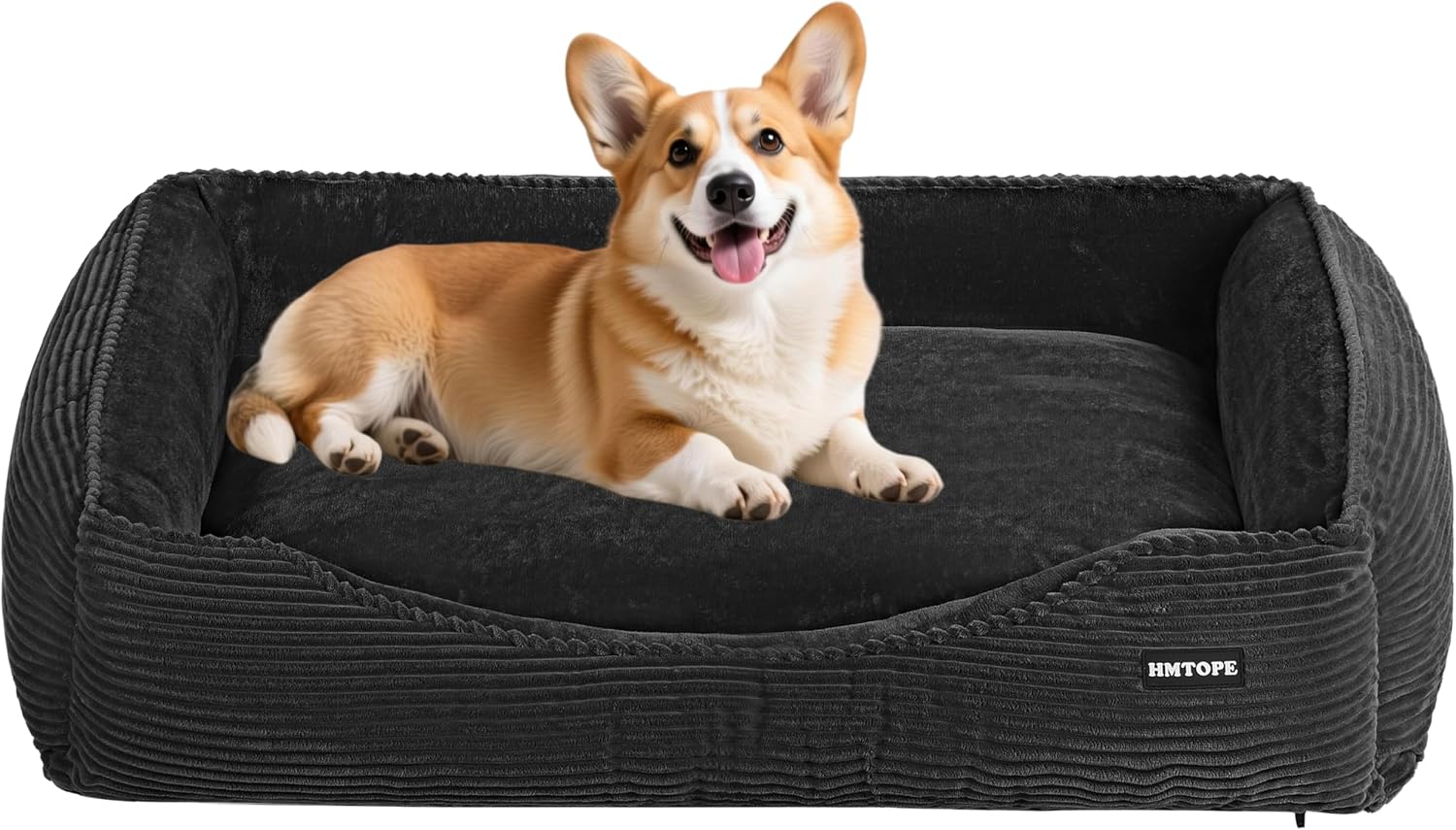 Detalle de HMTOPE Hundebett 90×75×25 cm – Hundesofa weich