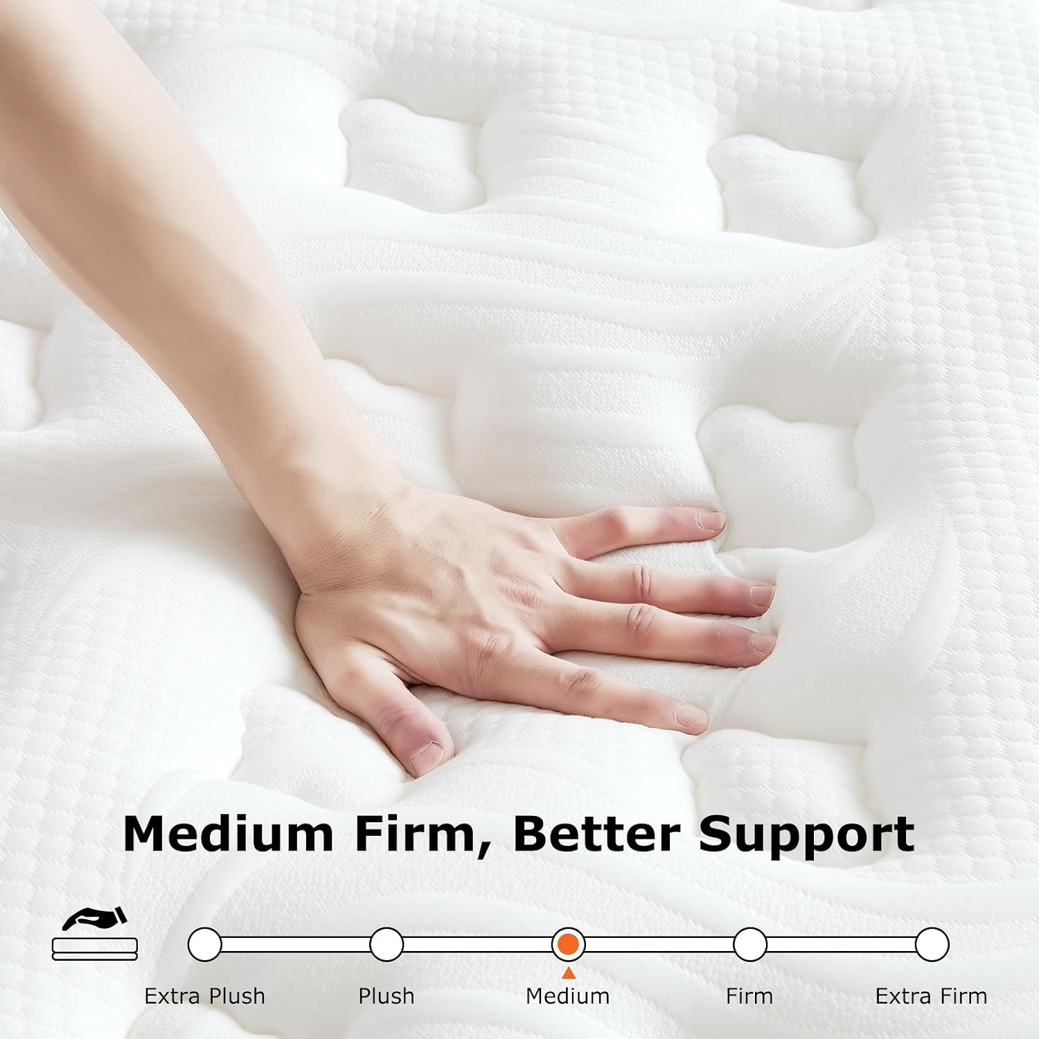 Detalle 1 de SEZMOONSI Double Mattress 4FT6 Gel Memory Foam 135x190x23cm