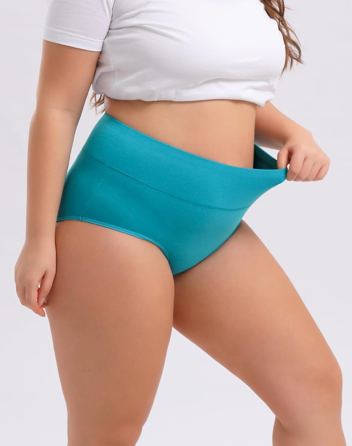 Thumbnail 1 de INNERSY XL-6XL High Waisted Cotton Briefs