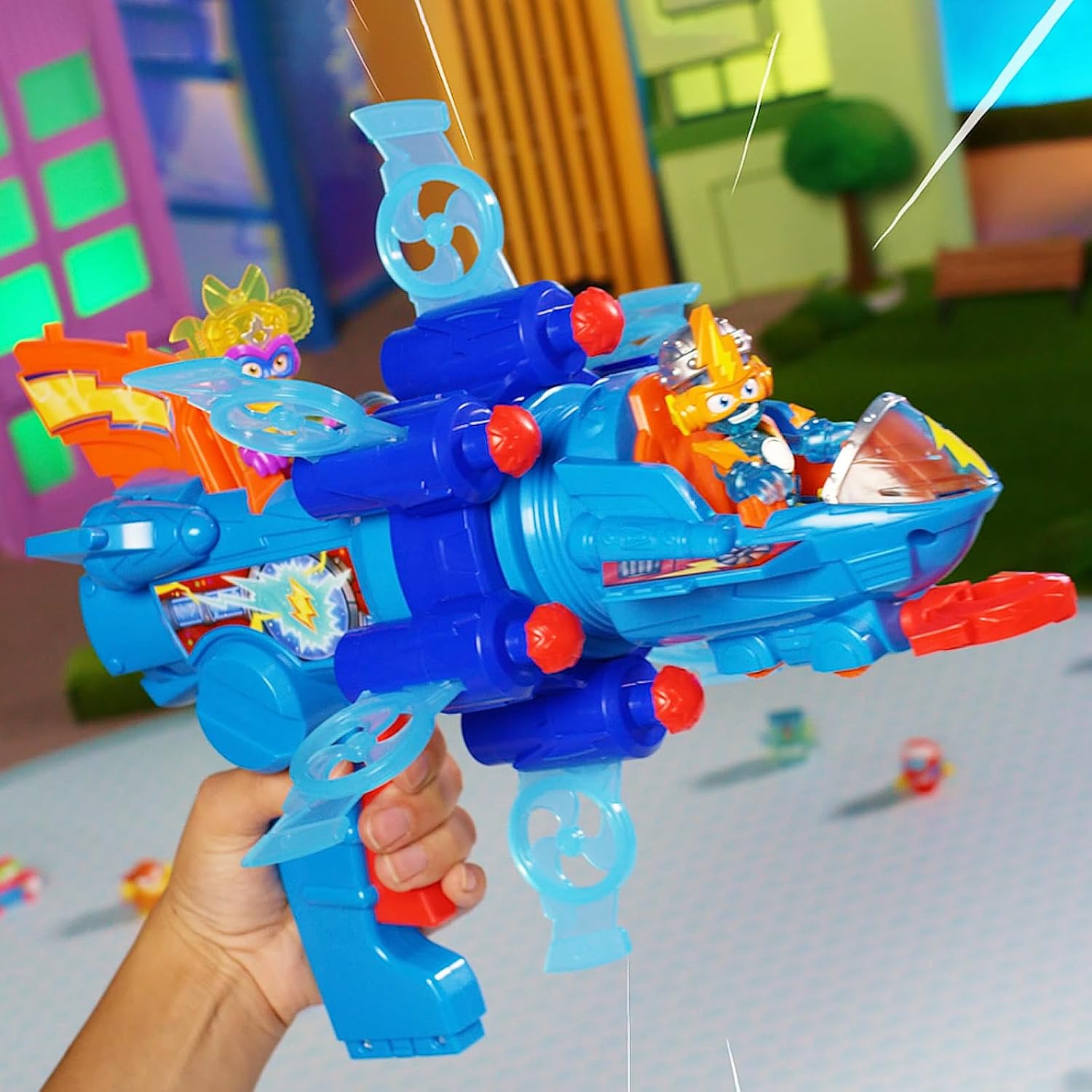 Detalle de SUPERTHINGS KAZOOM Power Blaster Jet 6 proyectiles 🚀