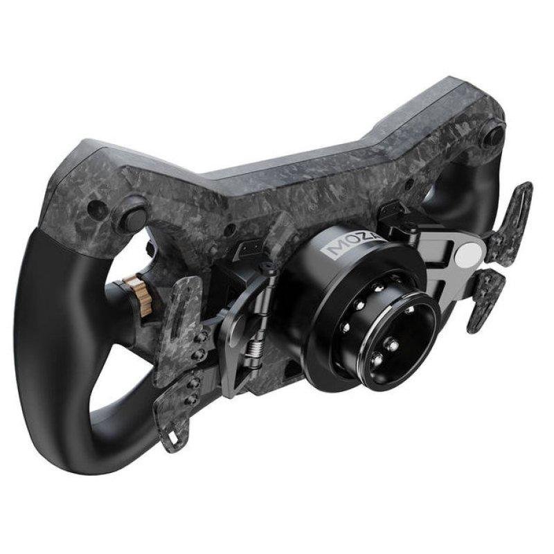 Detalle 2 de Moza KS Pro 300 mm: volante para simulación con fibra de carbono y pantalla RGB de 2,99
