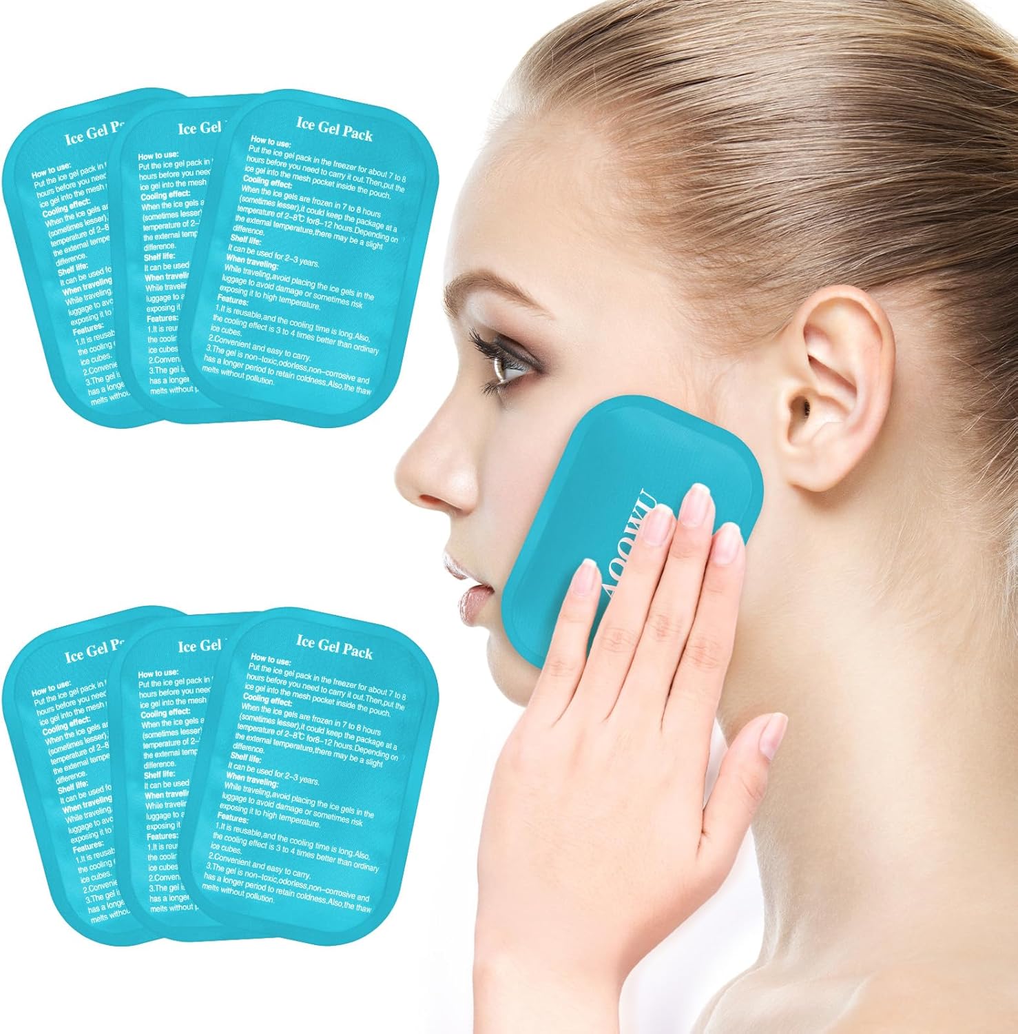 AOOWU Poche de Glace Réutilisable 6PCS