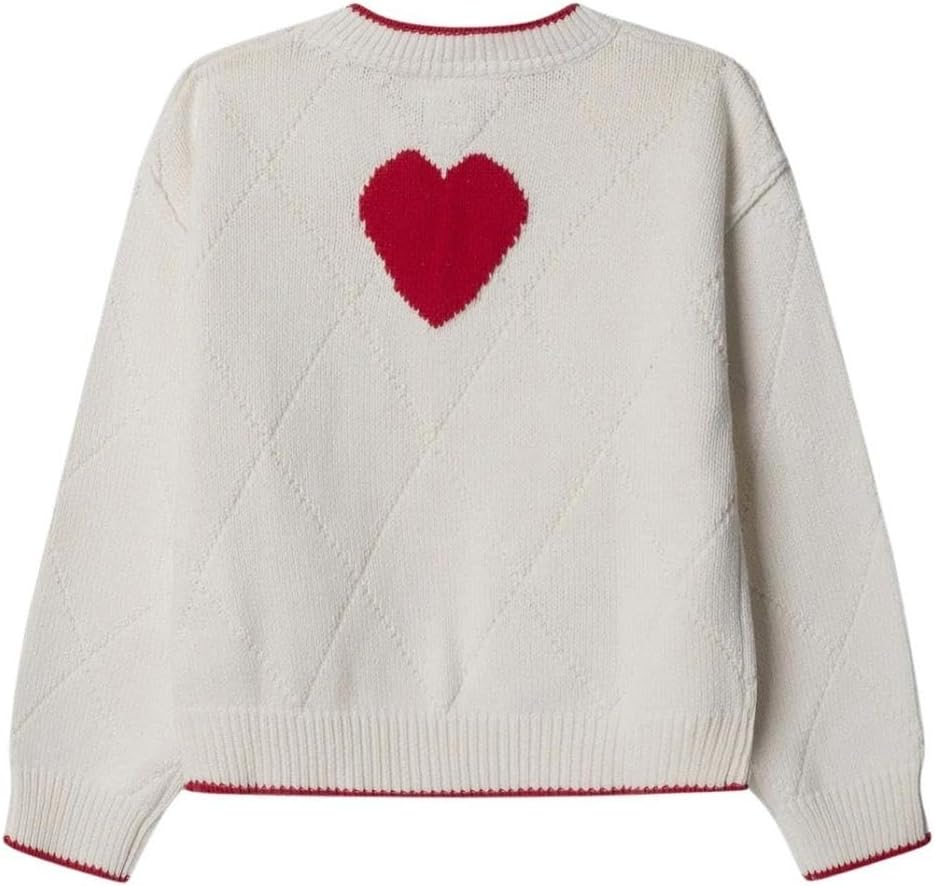 Detalle de Pepe Jeans Florence Maglieria Bambine e Ragazze – maglia girocollo in cotone con motivo diamante