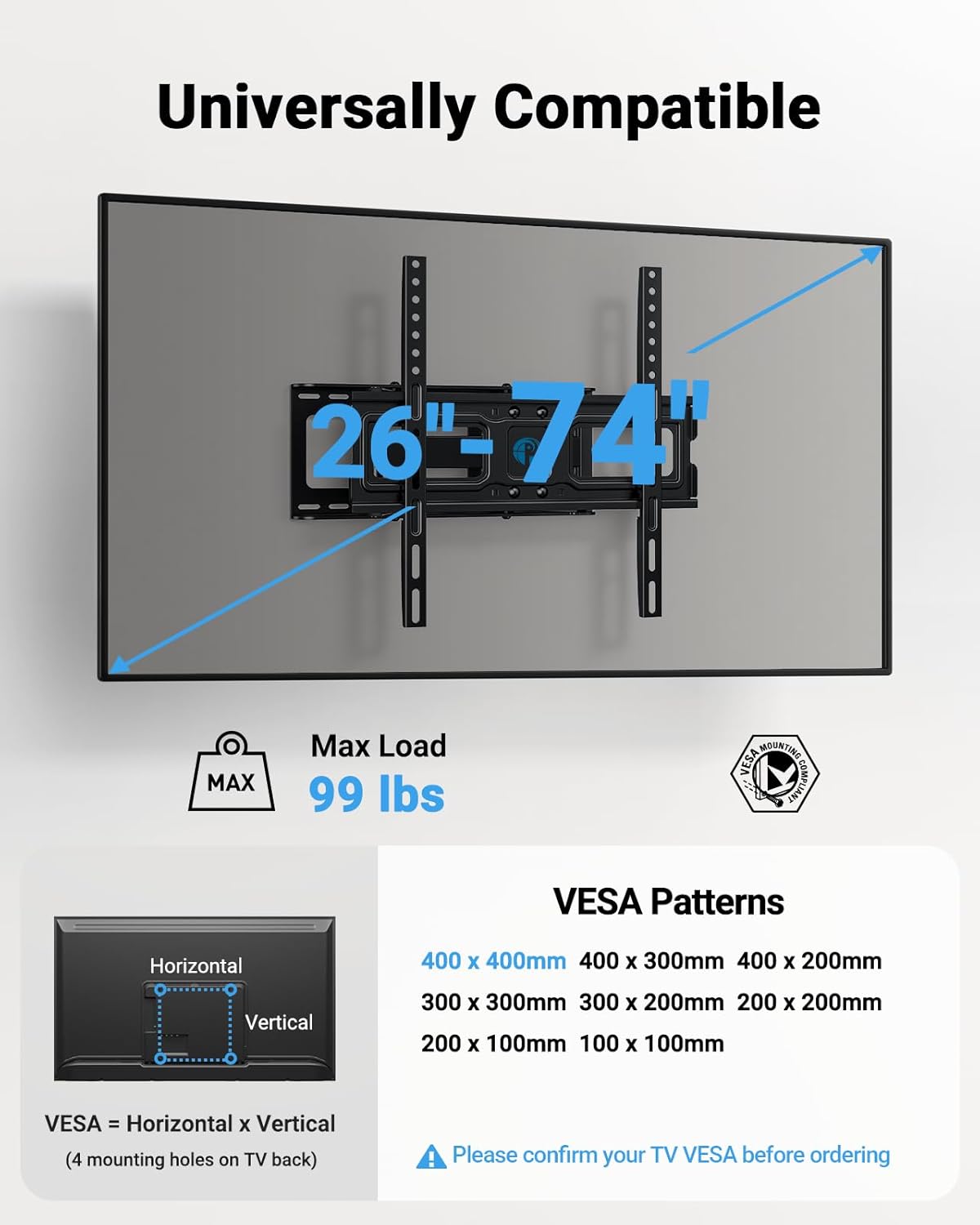 Detalle 2 de Pipishell TV Wall Mount 26-74 inch