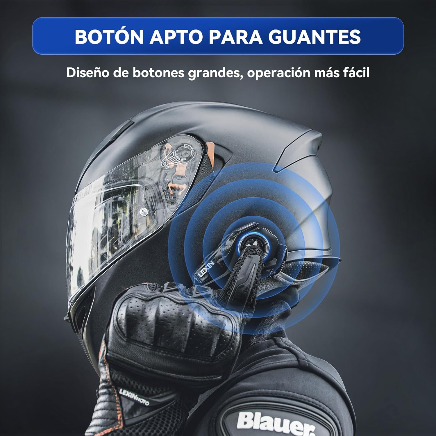 Thumbnail 2 de LEXIN G2P Intercom 6 vías para casco Moto