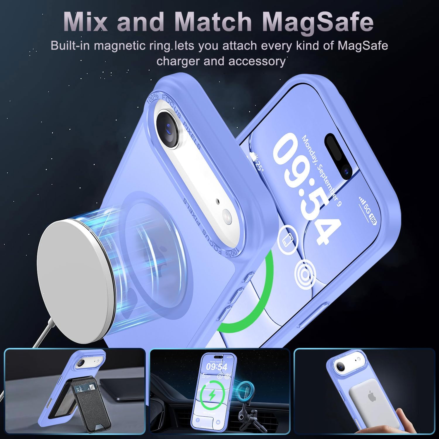 Thumbnail 1 de Newfuture iPhone 15 Pro Magnetic Case 6.1"