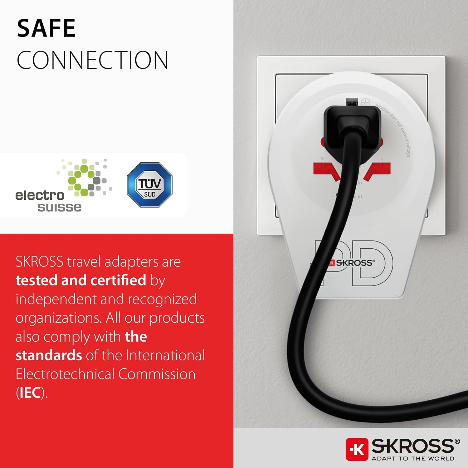 Thumbnail 5 de SKROSS World to Europe USB AC20PD Travel Adapter with 20 W USB-C and 18 W USB-A
