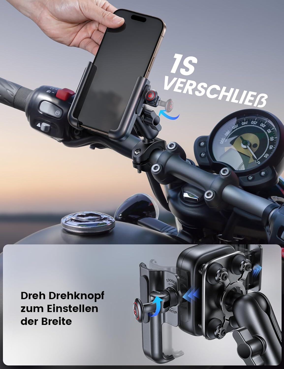 Thumbnail 4 de Lamicall Handyhalterung Motorrad 4,7–7,2 Zoll