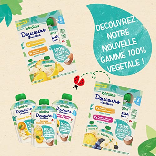 Thumbnail 6 de Blédina Gourdes Douceurs Fruitées 100% Végétal – Pommes/Bananes (4X(4X90GR))