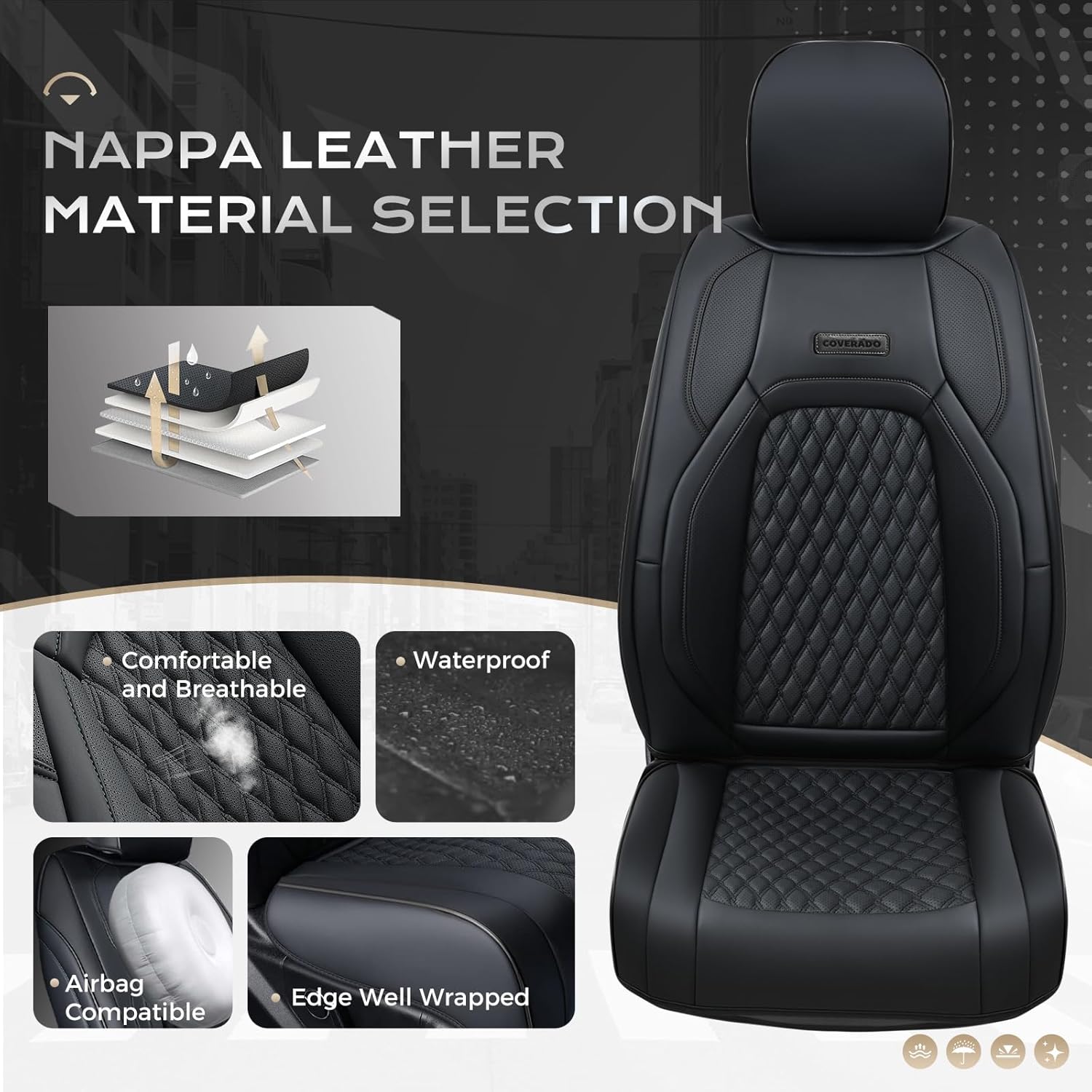 Thumbnail 3 de Coverado F150 Seat Covers, Waterproof 2015–2026