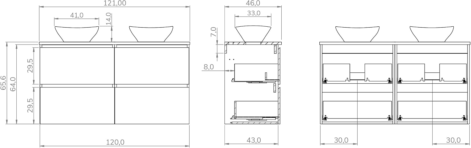 Thumbnail 4 de Baikal Klay 120 cm mueble de baño con lavabo