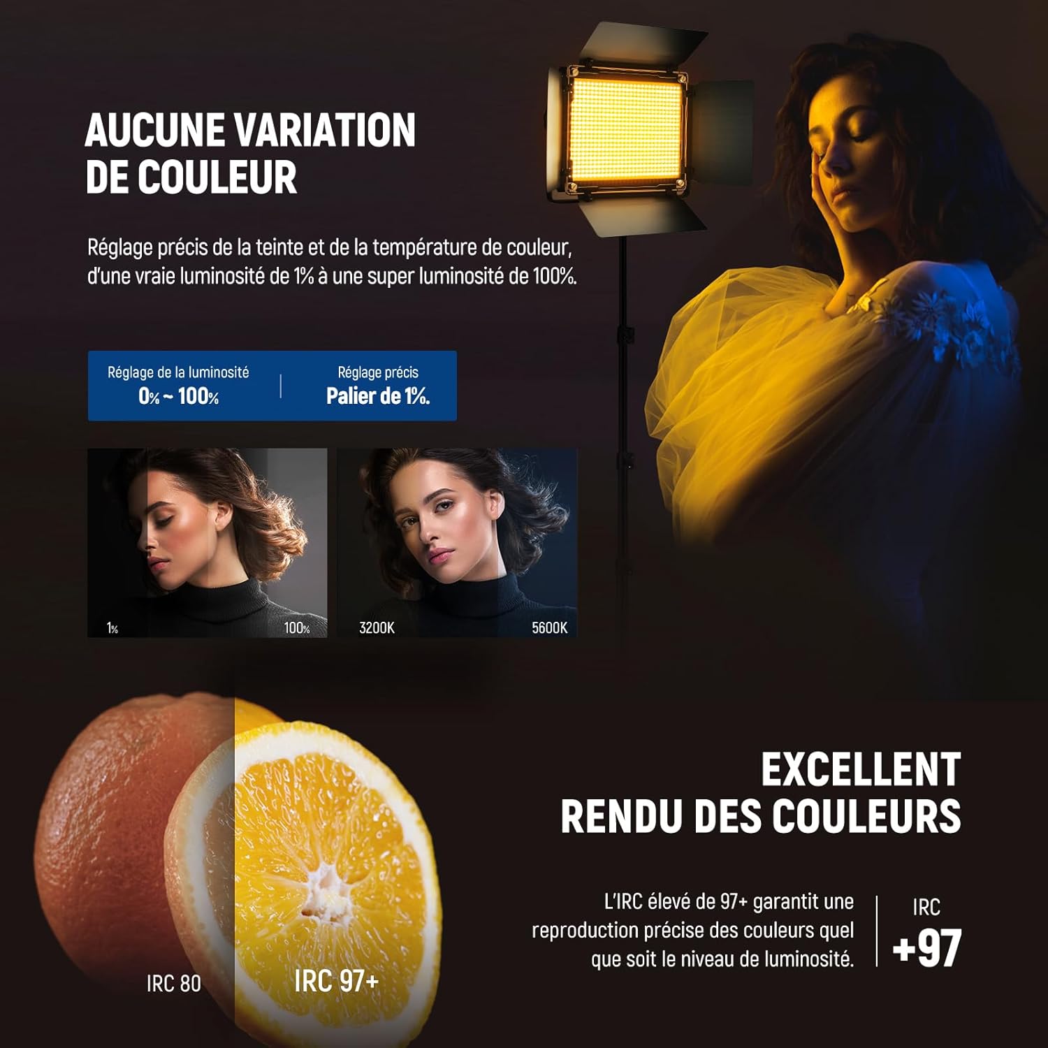 Thumbnail 2 de NEEWER 660 Pro II RGB : pack de 2 lampes vidéo LED 50 W avec contrôle via app et trépieds