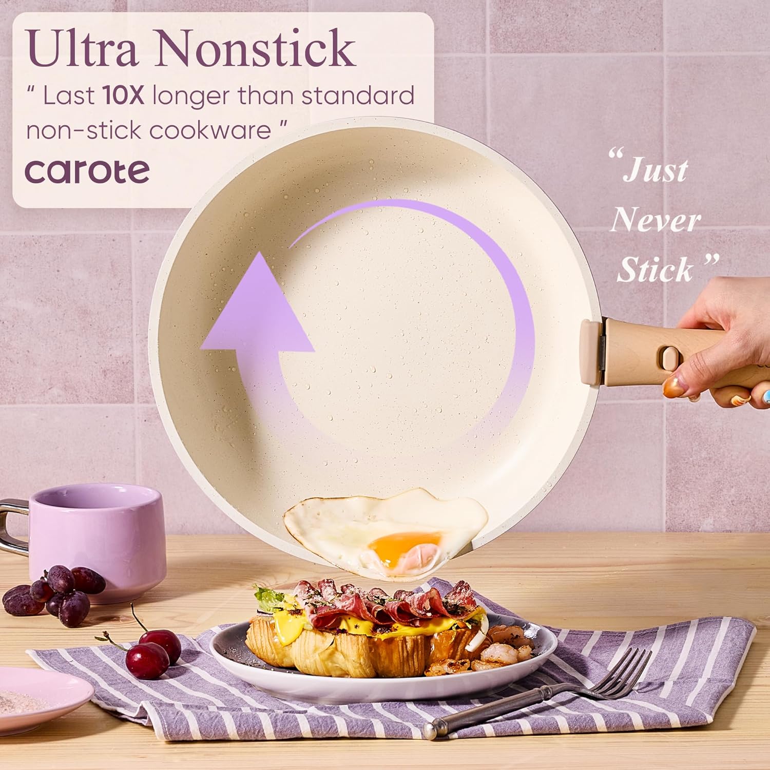 Detalle de CAROTE 19pcs Nonstick Cookware Set
