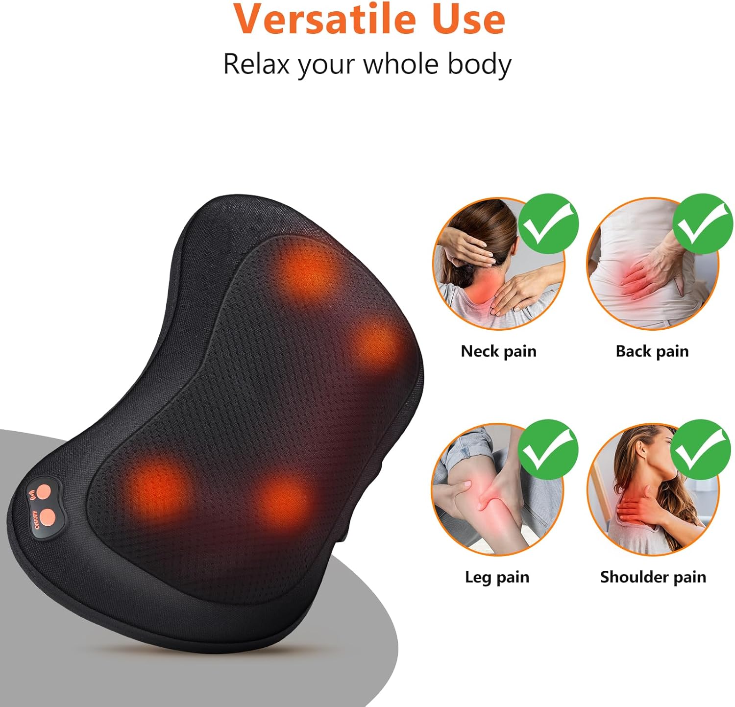 Thumbnail 5 de Cuscino massaggiante elettrico Shiatsu 4 nodi per collo