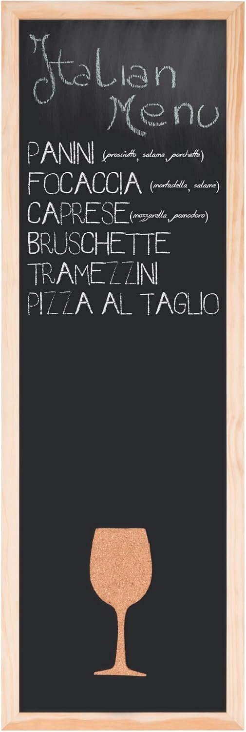 Thumbnail 6 de Bi-Office Combinazione Bacheca e Lavagna Back2Chalk Vino, Cornice MDF Bianca Opaca 20 x 60 cm