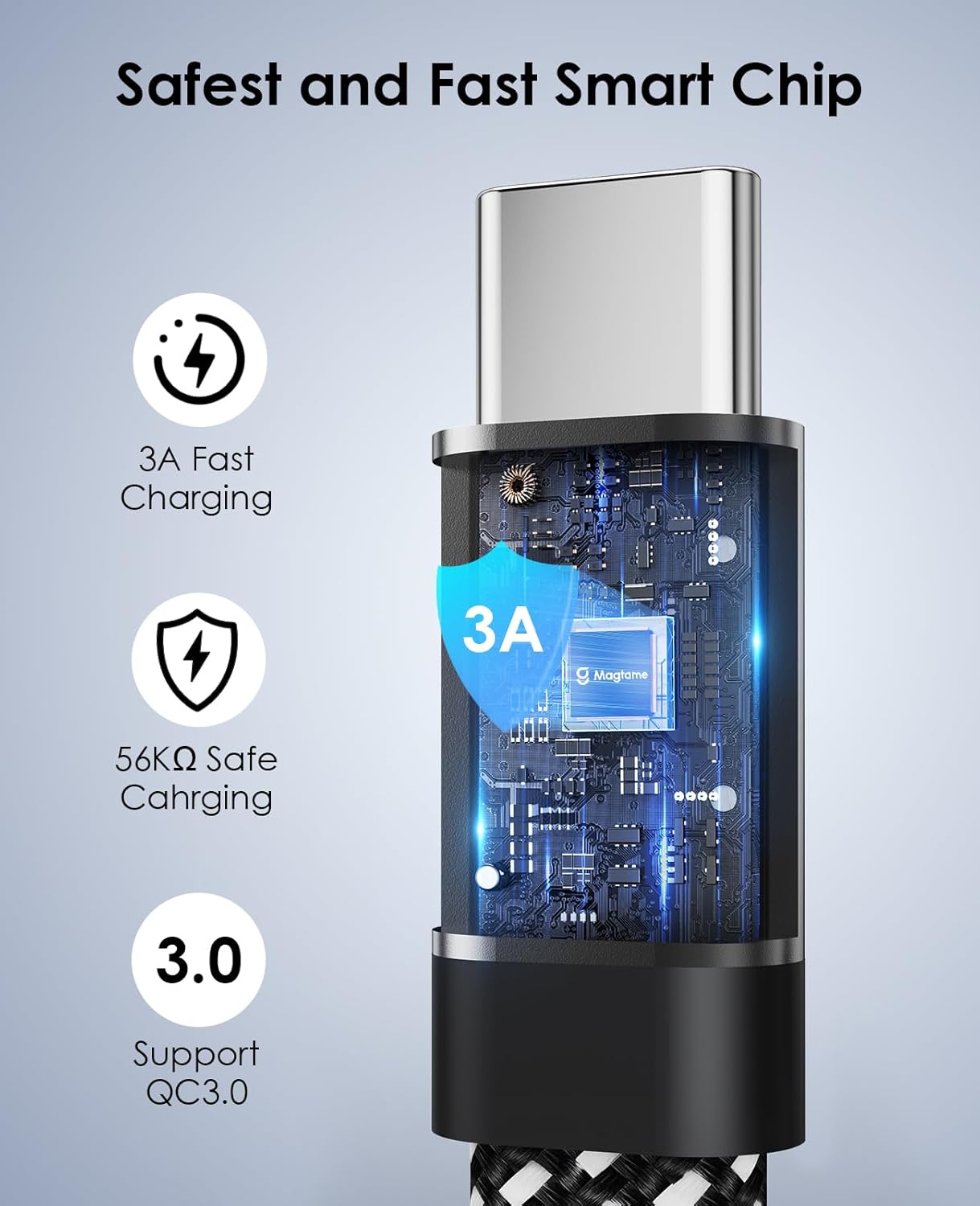 Thumbnail 5 de Magtame Cable Magnético 1m USB A a USB-C ⚡ Carga Rápida