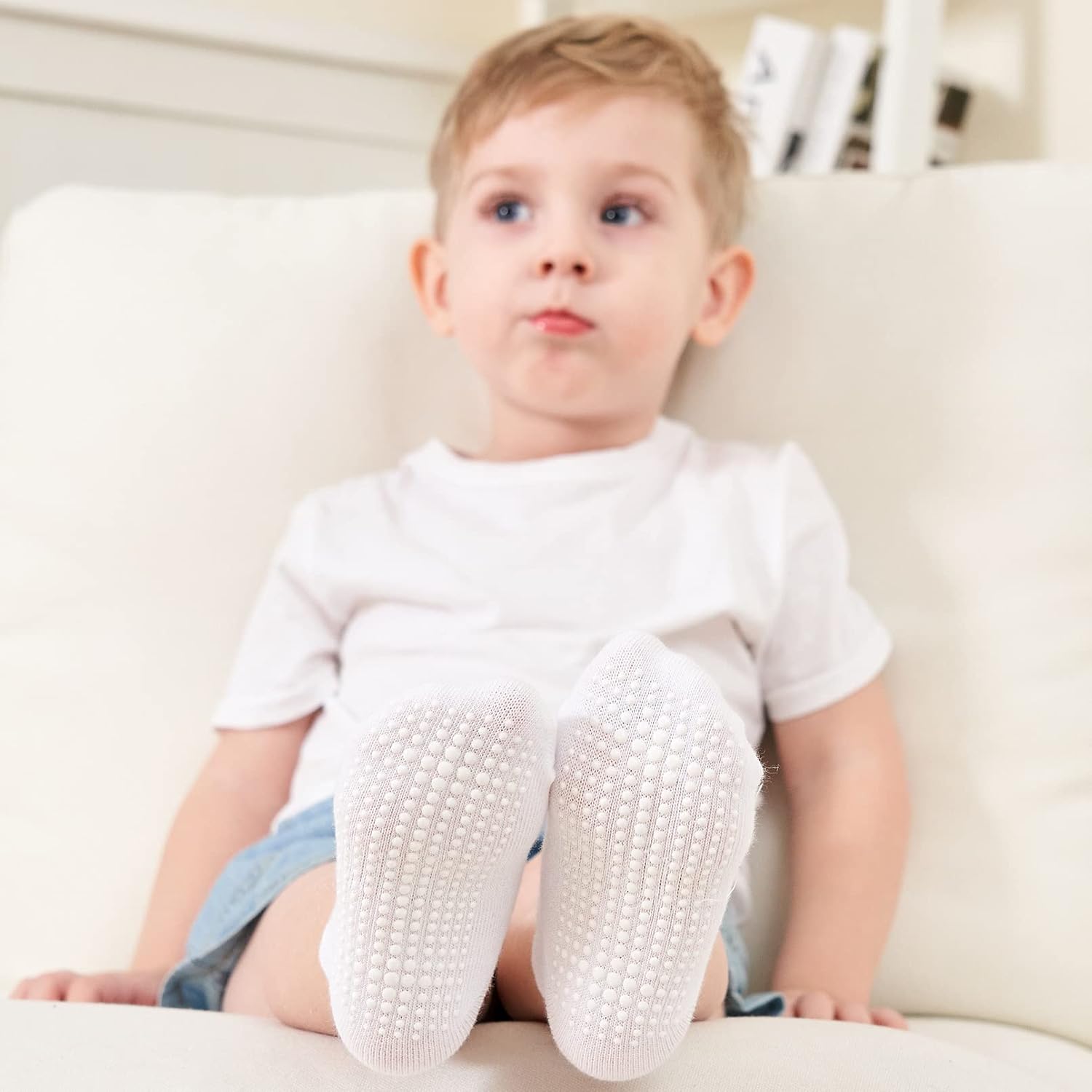 Thumbnail 1 de Zaples Baby Non Slip Grip Ankle Socks with Non Skid Soles — 9 Pack, Cotton-Rich, All-Season Anti-Slip
