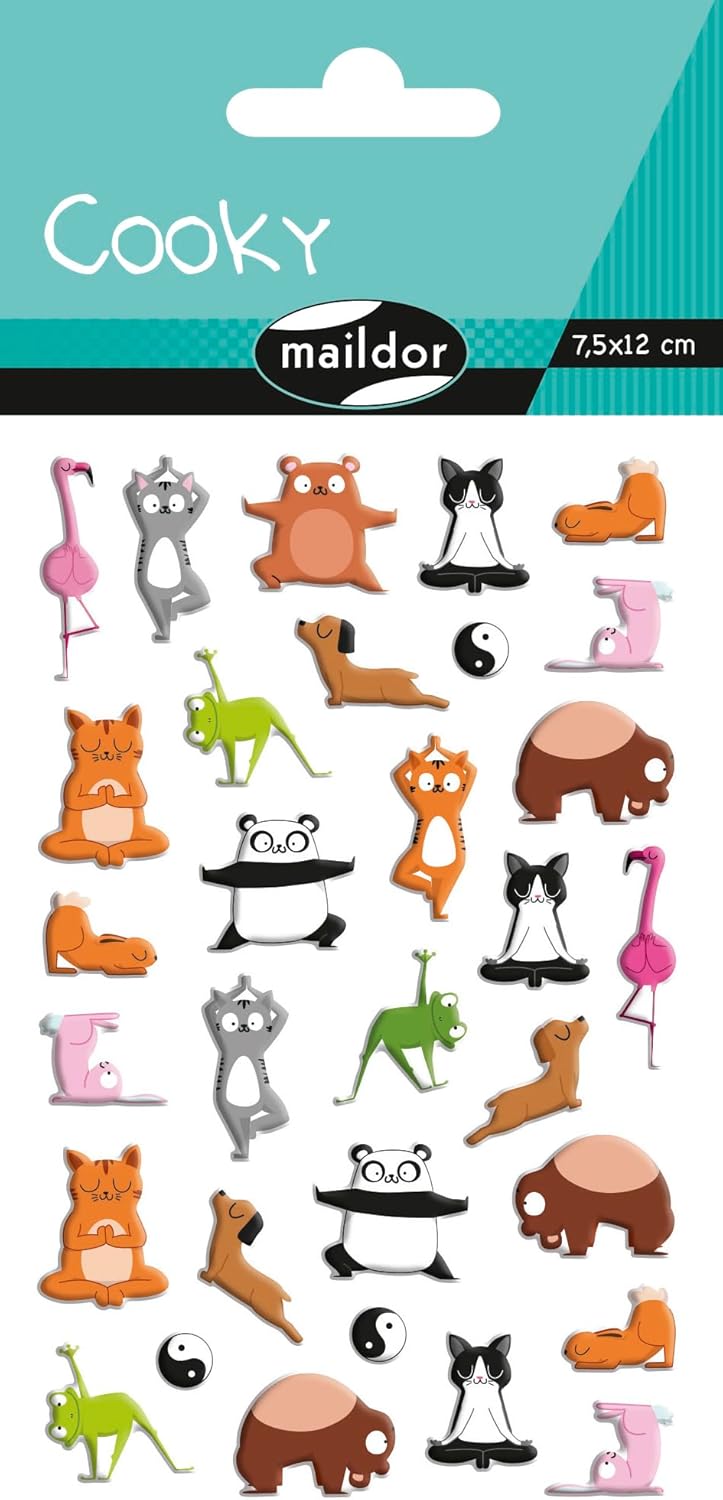 Thumbnail 4 de MY MANDARINE CY112Cpack - GOMMETTES 3D Cooky: LOT DE 10 planches 12x8 cm, 280 stickers ANIMAUX SUPER-HEROS