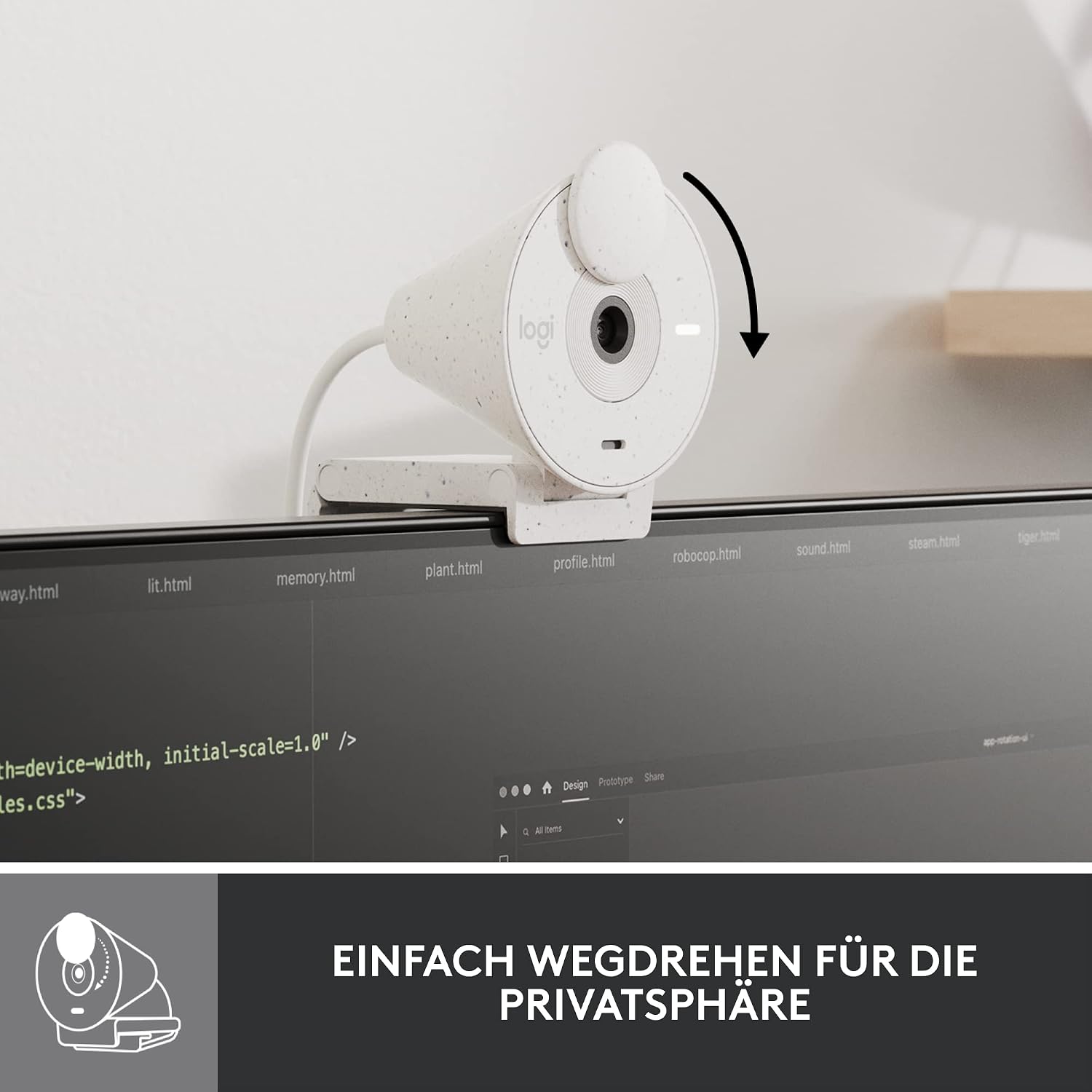Thumbnail 5 de Logitech Brio 300 Full HD Webcam mit Sichtschutz